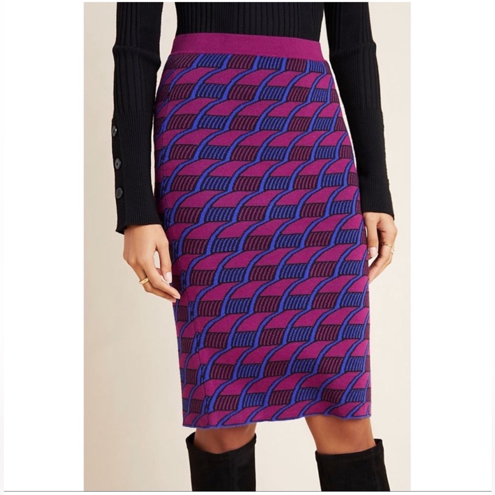 Anthropology Maeve Nancy modest Sweater Pencil Skirt NWOT Size Med - Picture 2 of 7